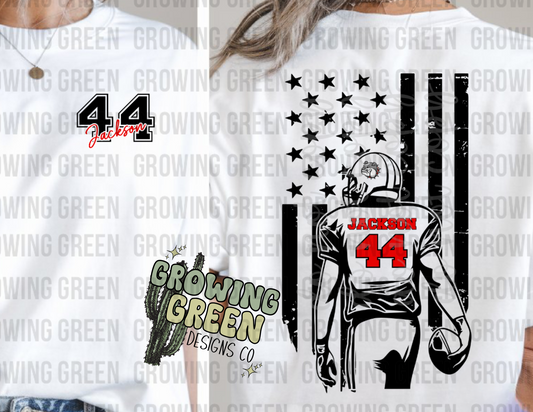 Football with Flag Custom