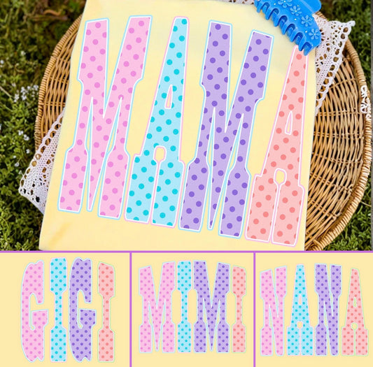 Mom Colorful Polka - ANY NAME