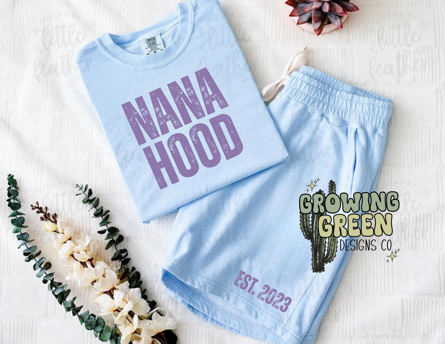 Motherhood Comfort Color Short Set - CUSTOM
