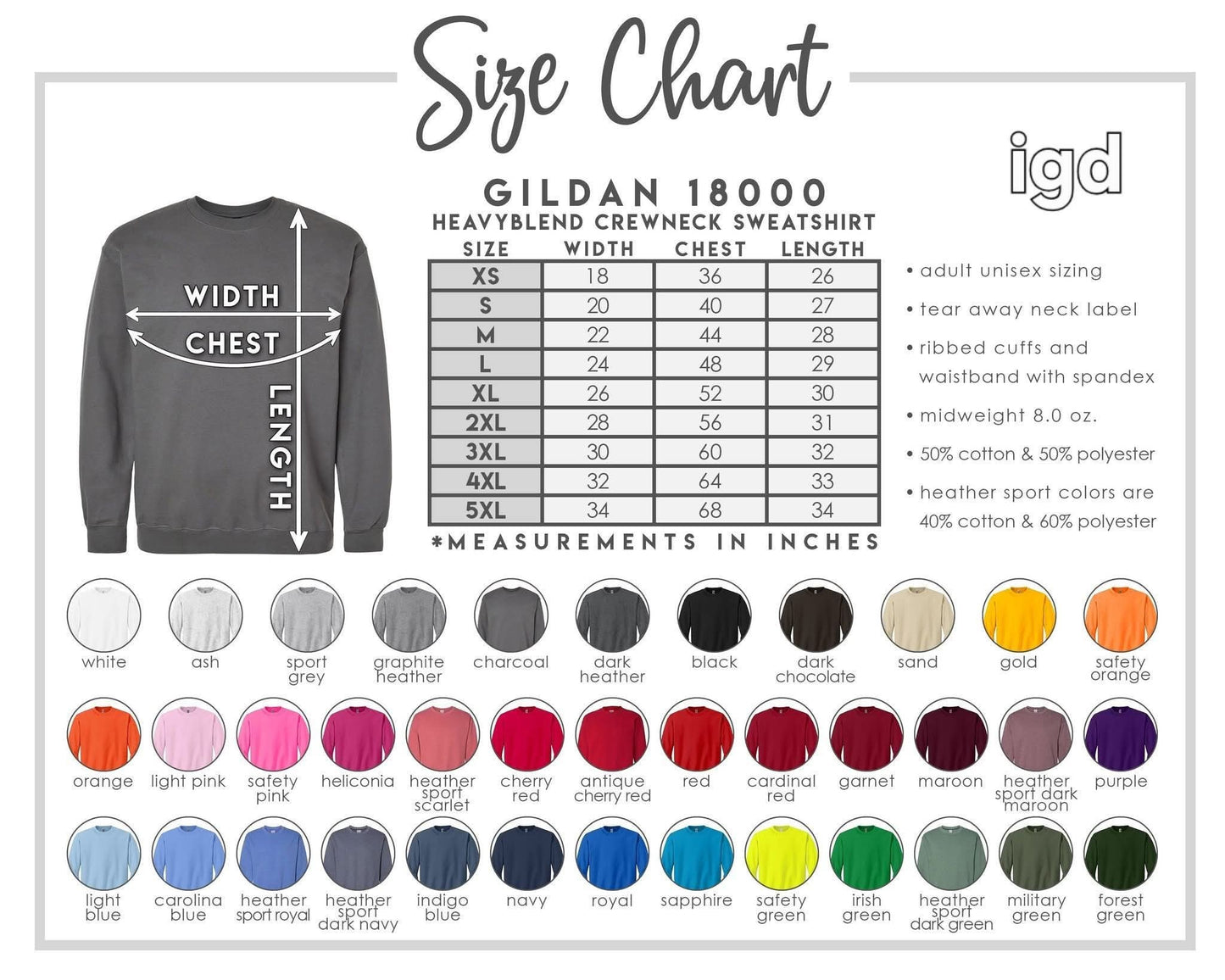 Spirit Chenille Embroidery Crews PREORDER