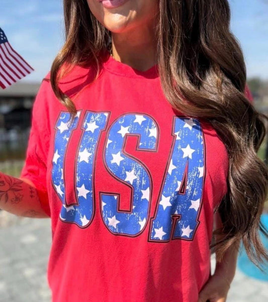 USA Distressed Stars
