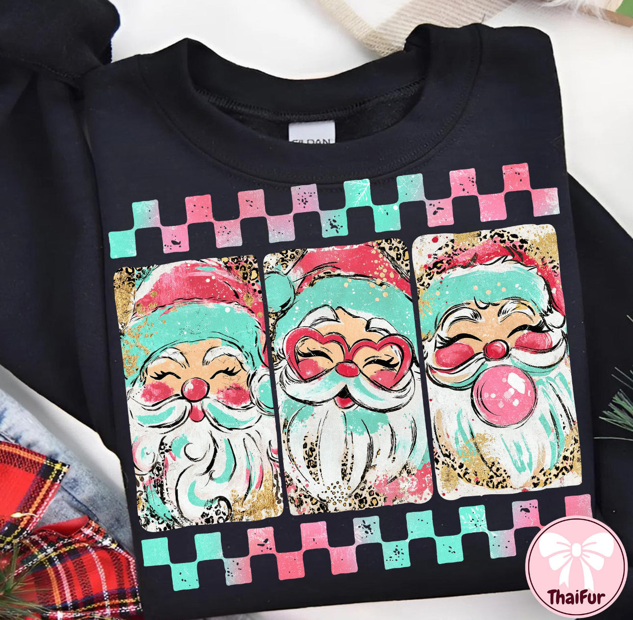 Leopard Trio Santa