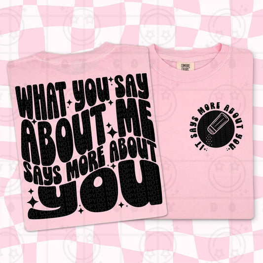 What you say about me