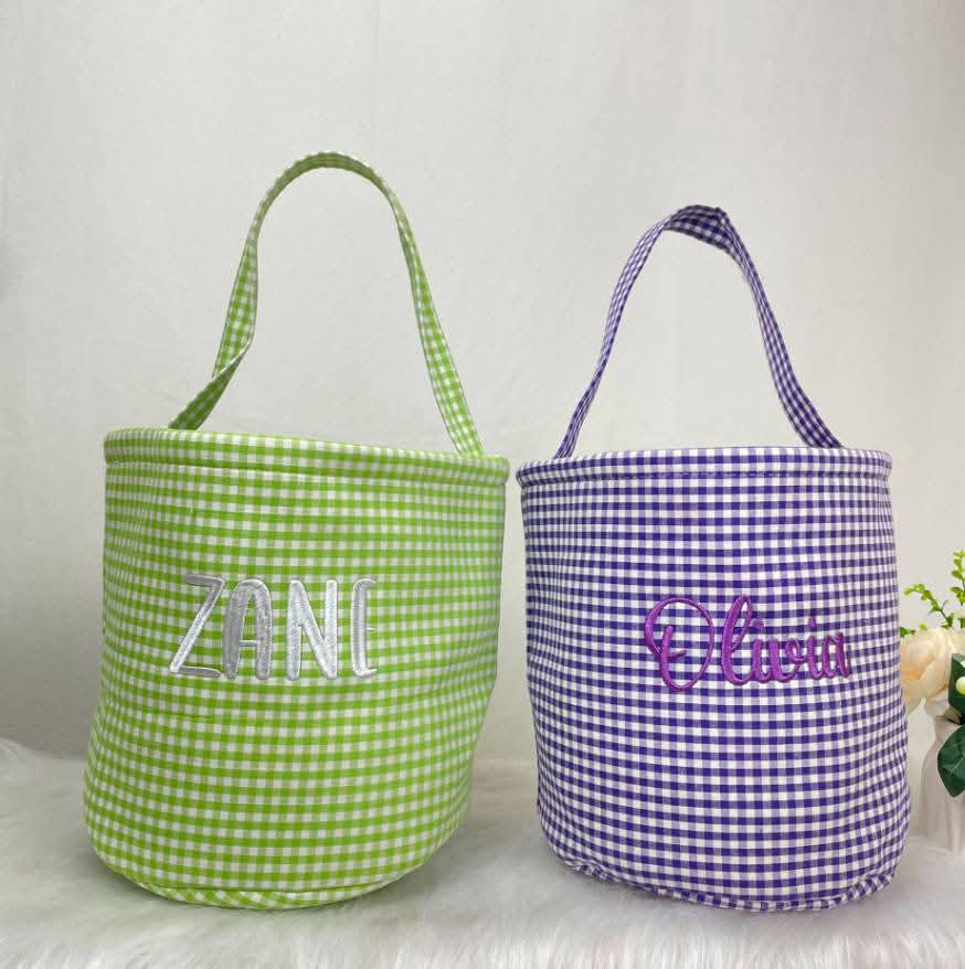 Gingham Easter Buckets - PRE ORDER