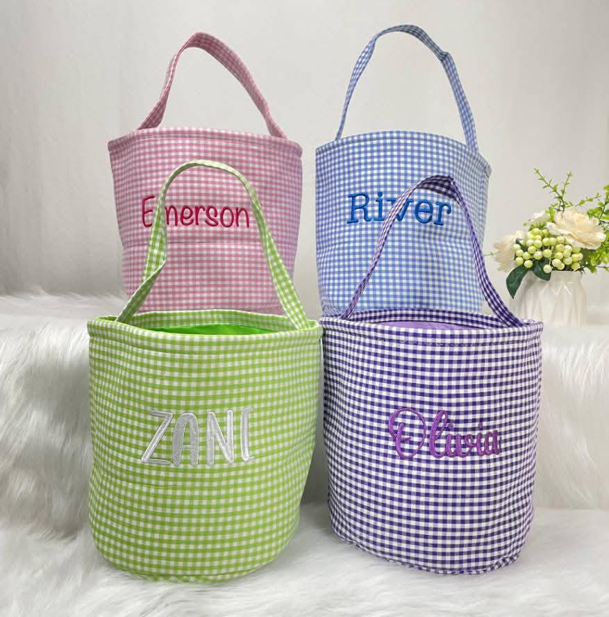 Gingham Easter Buckets - PRE ORDER