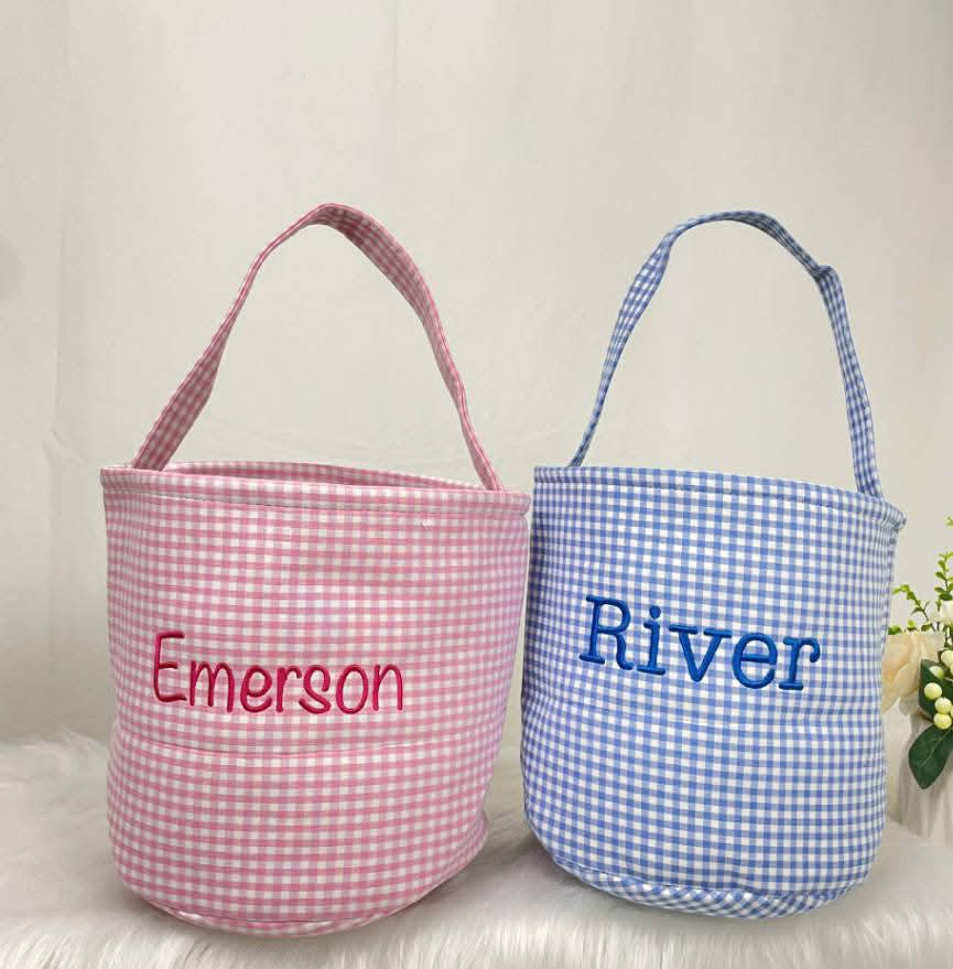 Gingham Easter Buckets - PRE ORDER