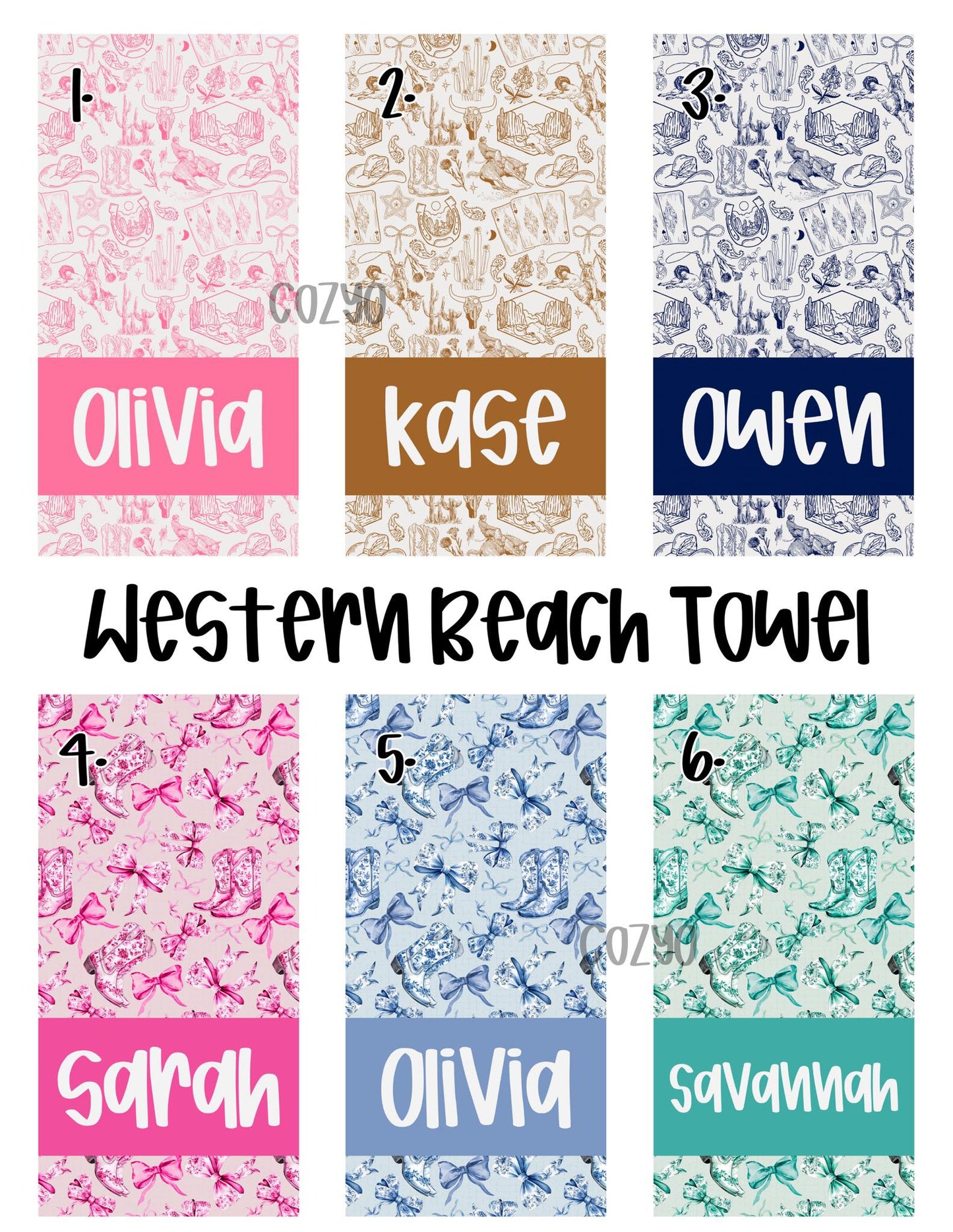 Western Beach Towels - PRE ORDER
