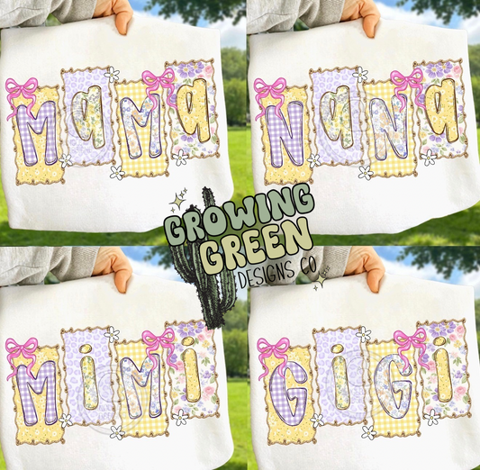 Floral Bows - ANY NAME
