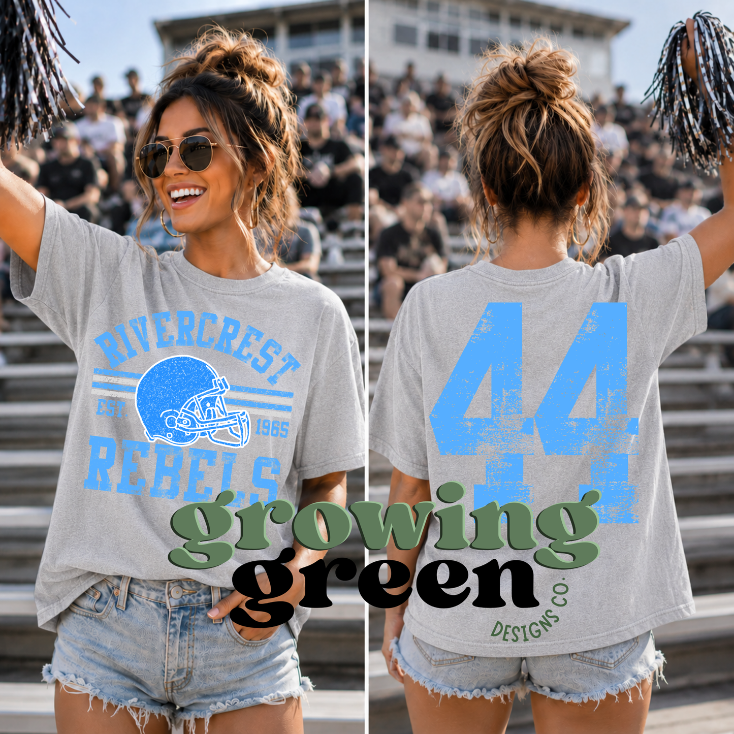 Distressed Football Spirit - ANY SCHOOL/ANY SPORT