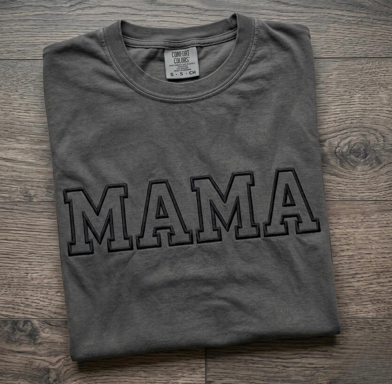 Outline Name Embroidery Comfort Colors T-Shirt