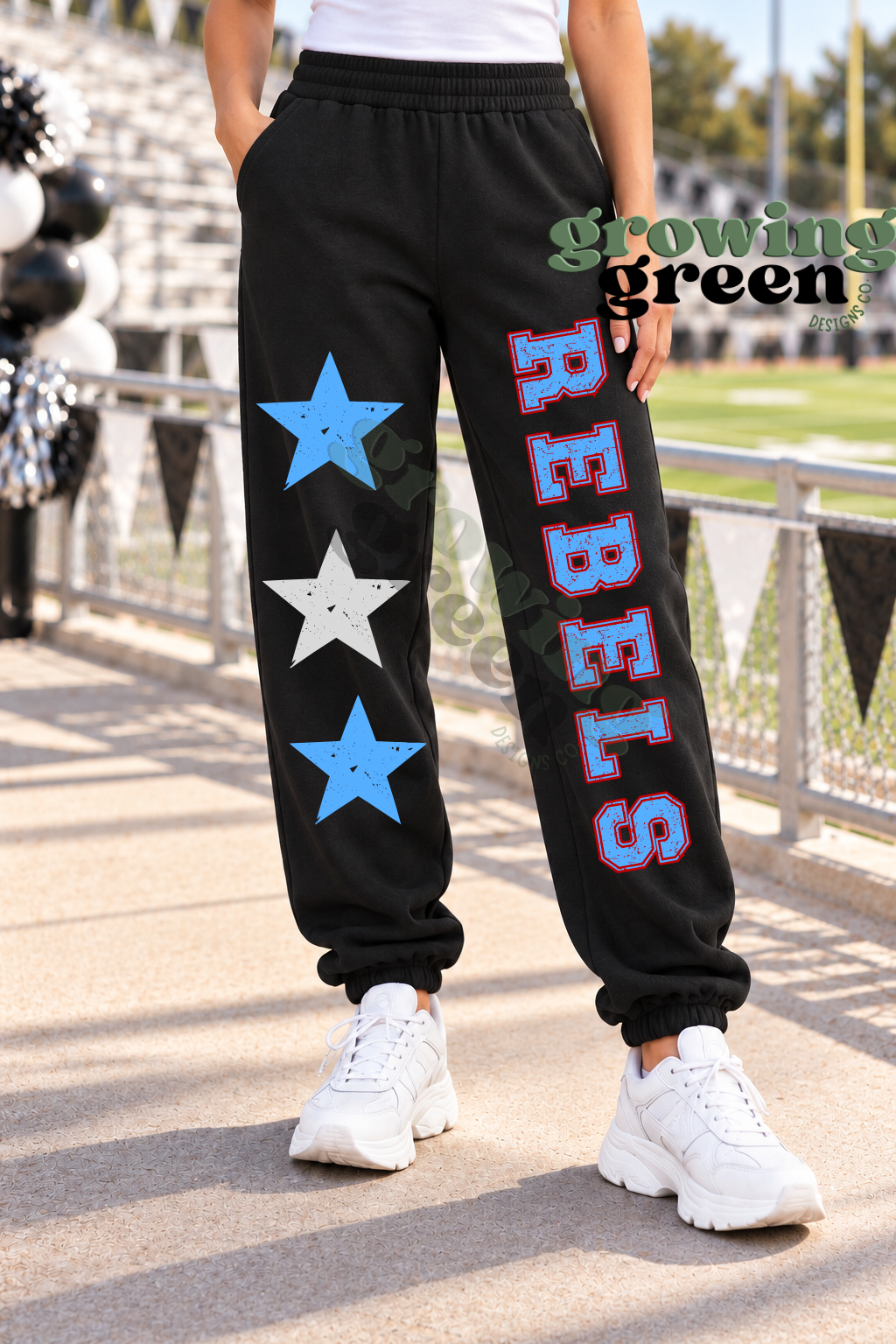 Stars Sweatpants- ANY MASCOT/SCHOOL