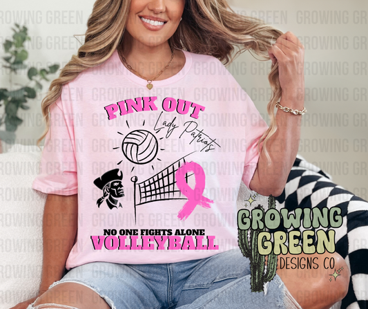 Pink Out Volleyball- ANY MASCOT