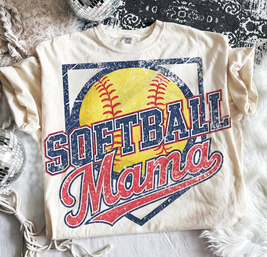 Softball Mama Distressed