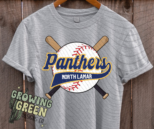 Baseball & Bat School Spirit