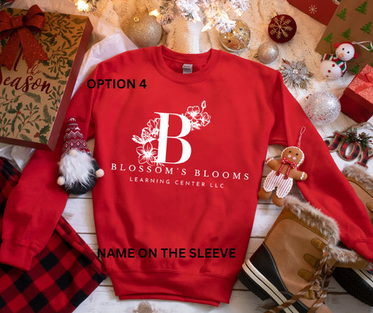 Blossom Bloom Logo with Name on Sleeve