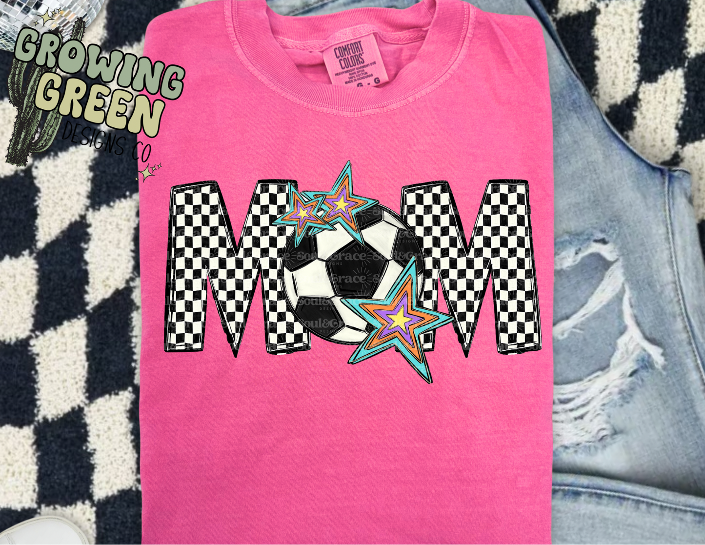 Checkered Sports Mom