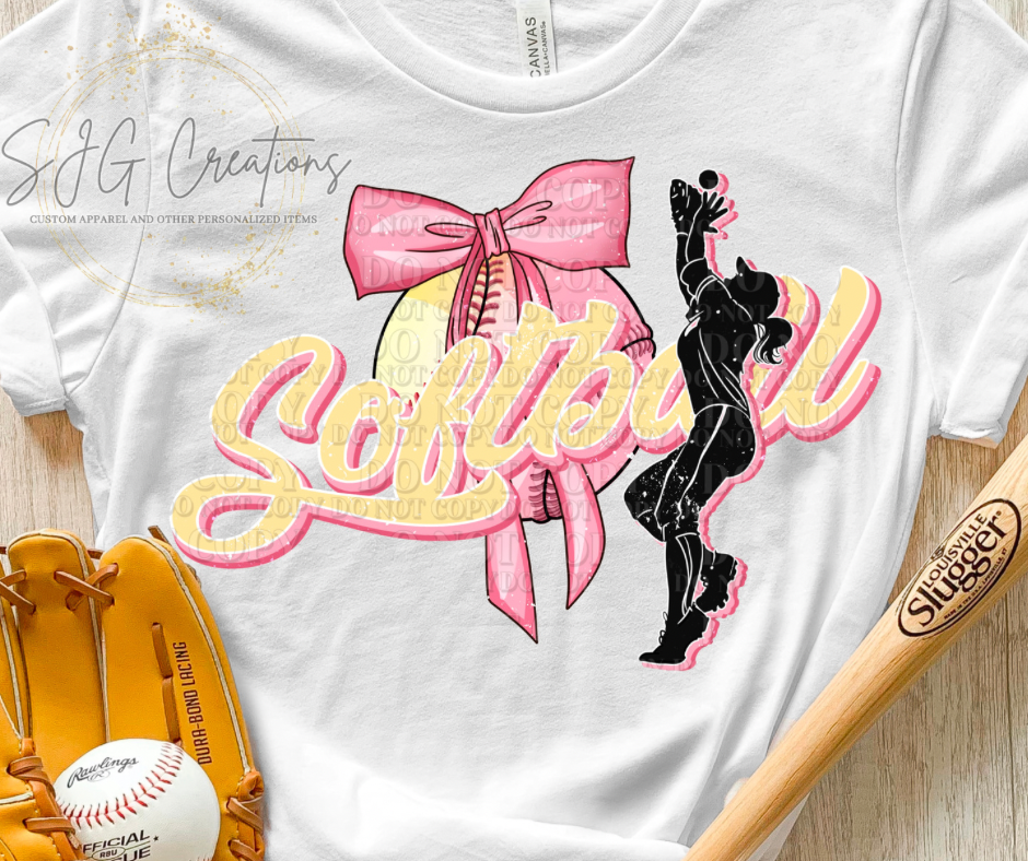 Softball Bow Silhouette