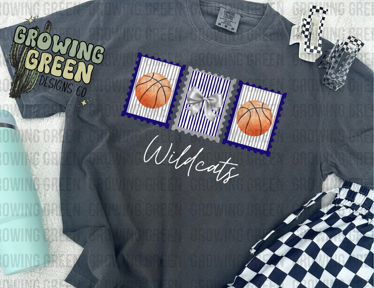 Spirit Basketball Stamps - ANY MASCOT