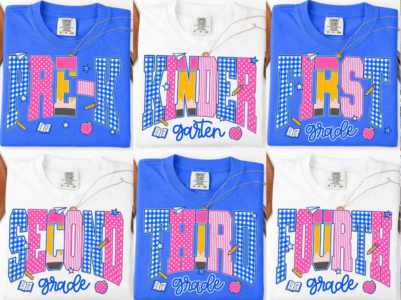 Preppy Blue Gingham Grades PreK- 4th