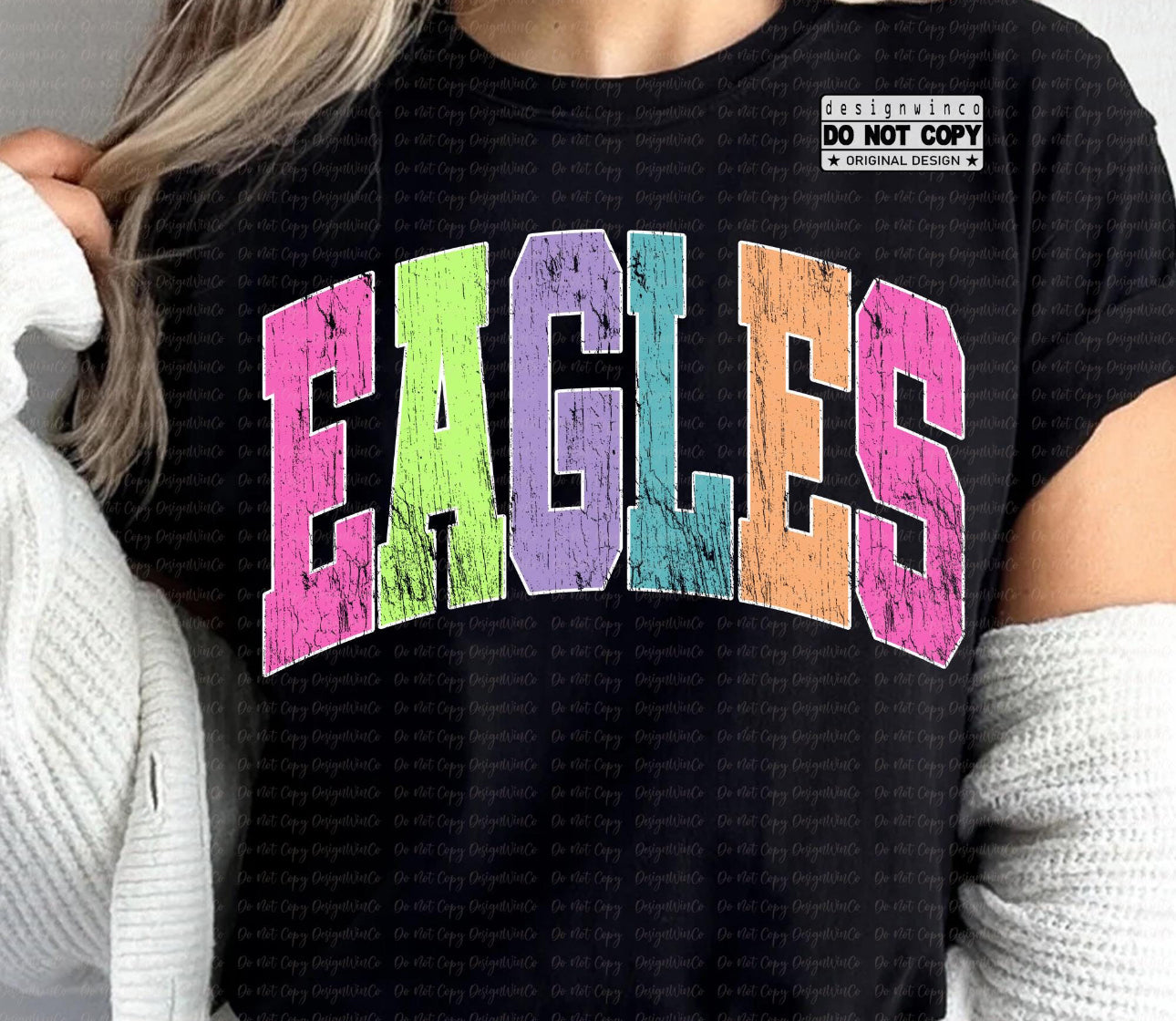 Colorful Block Distressed - ANY MASCOT