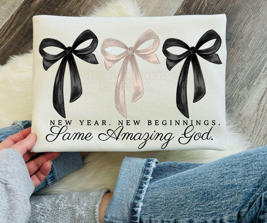 New Year New Beginnings Same Amazing God Bows