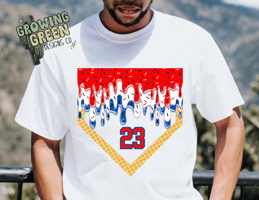 Red white blue drip - CUSTOM