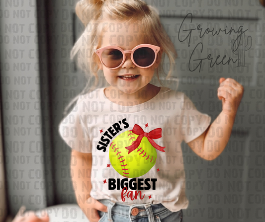 Biggest Fan Softball Coquette
