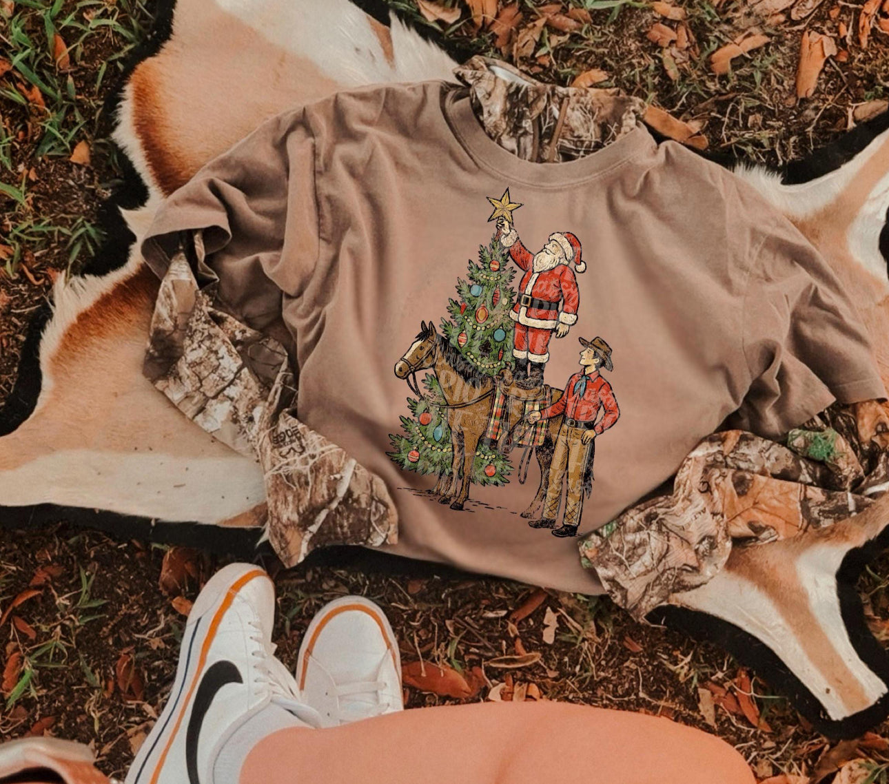 Vintage Santa Cowboy Christmas