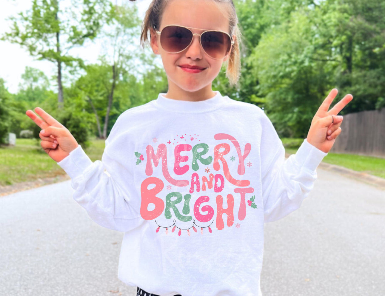 Merry and bright colorful