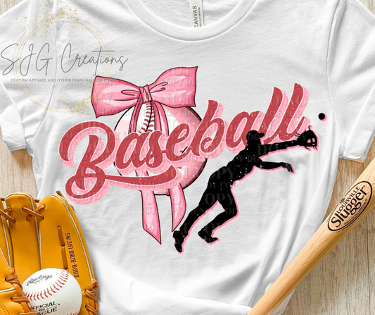 Baseball Bow Silhouette