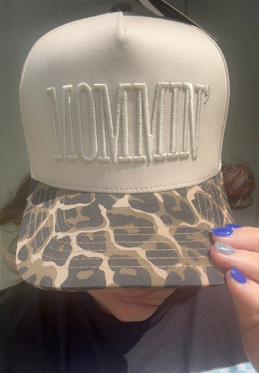 Mommin' Leopard Embroidery Hat
