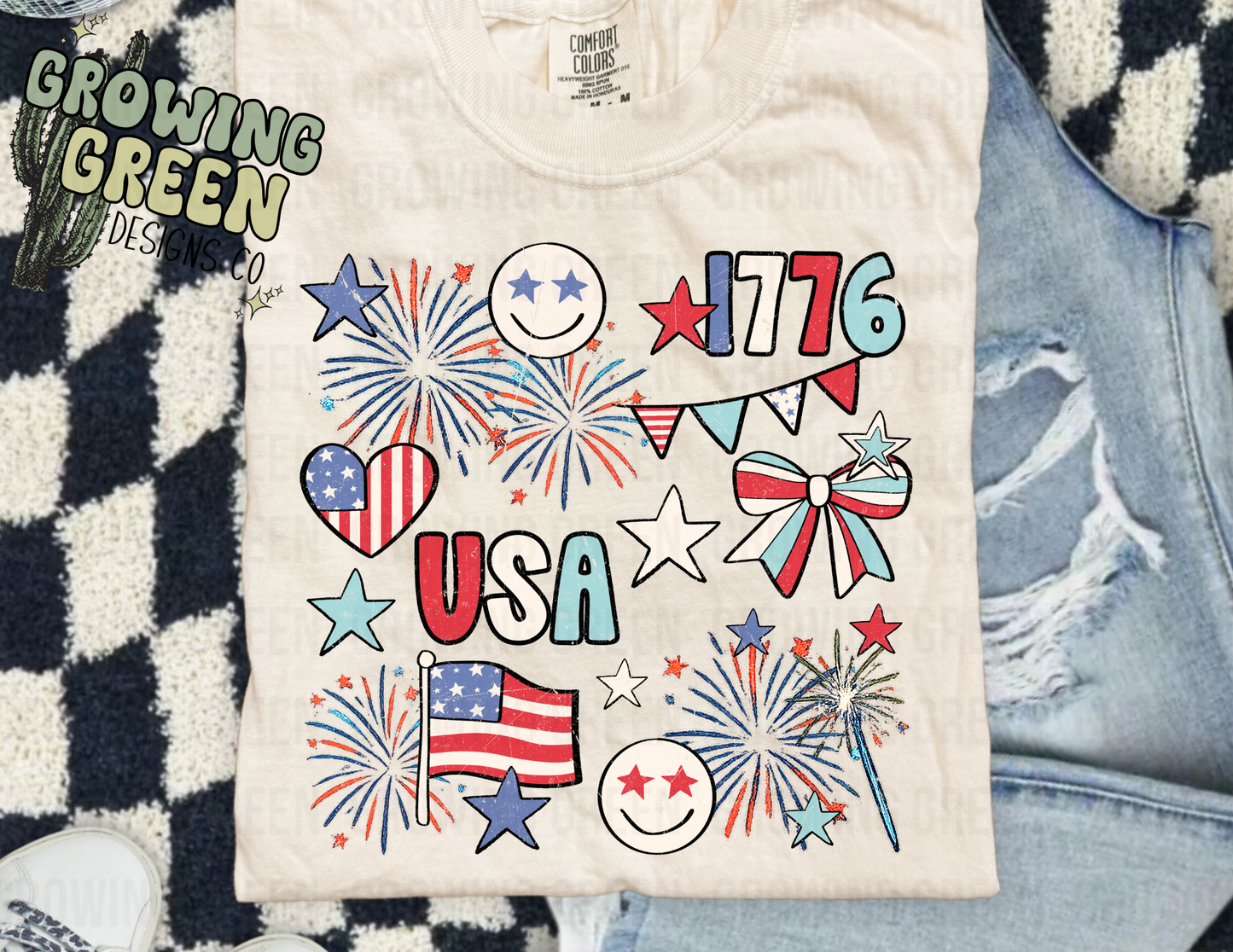 America Doodle Collage