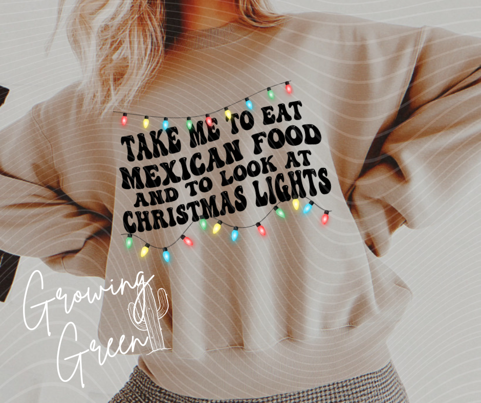 Mexican Food & Christmas Lights