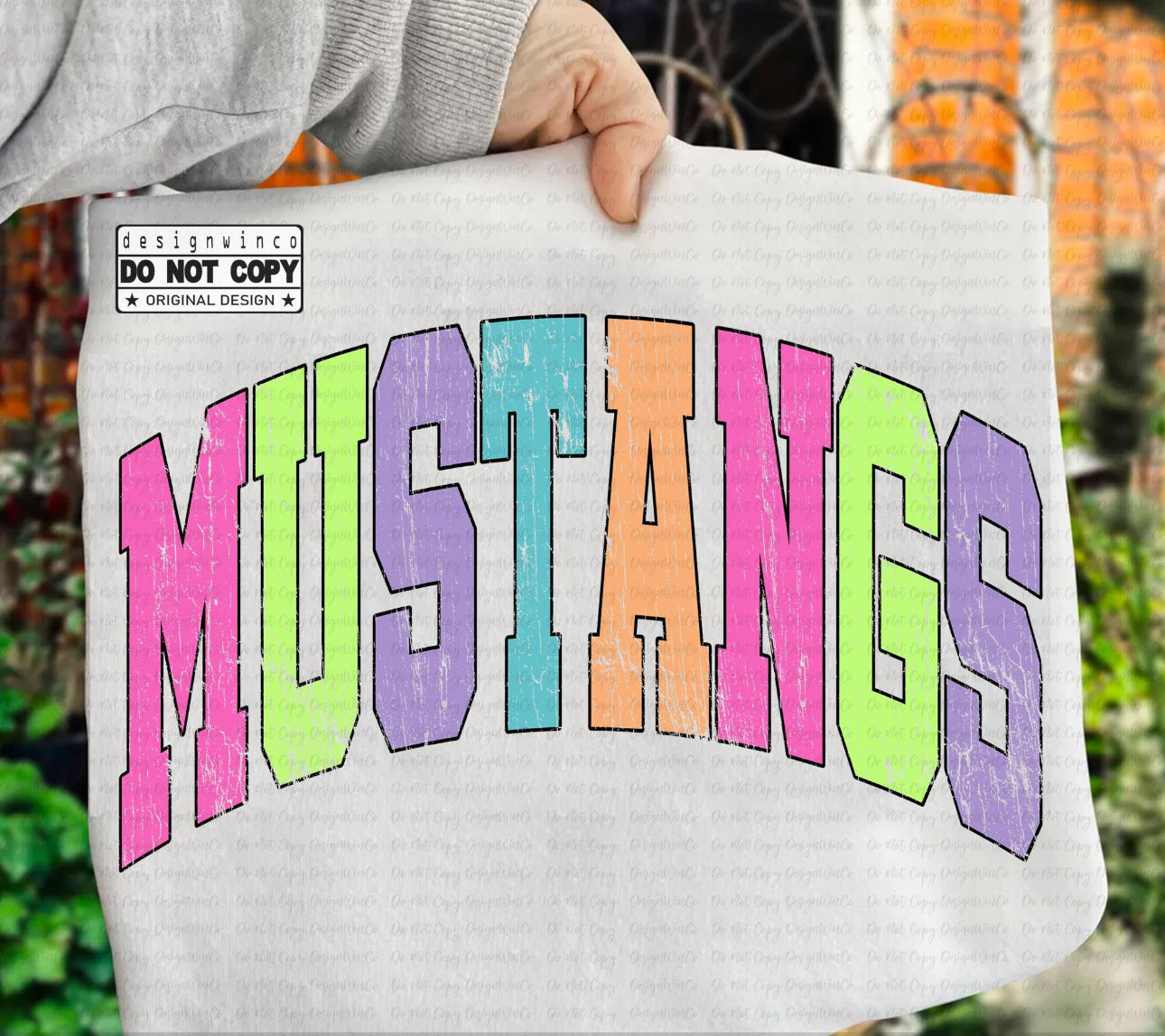 Colorful Block Distressed - ANY MASCOT