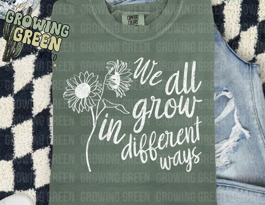 We all grow in different ways