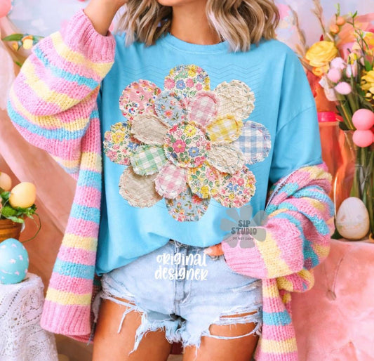 Flower Faux Patchwork