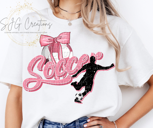 Soccer Bow Boy Silhouette