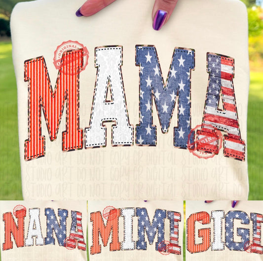 Patriotic Mama/Nana/Mimi/Gigi