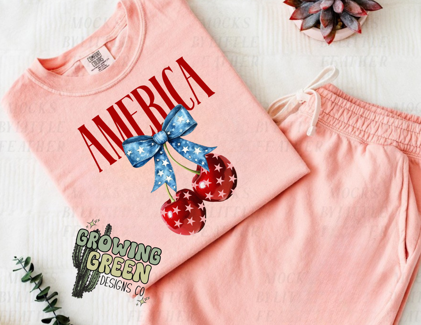America Cherry Short Set