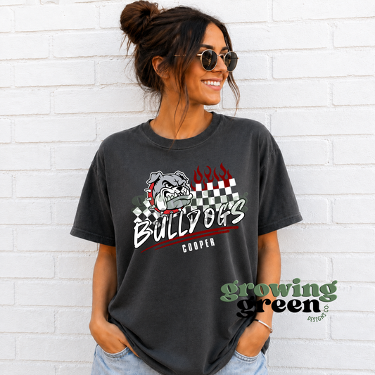 Spirit Checkered Flame - ANY MASCOT