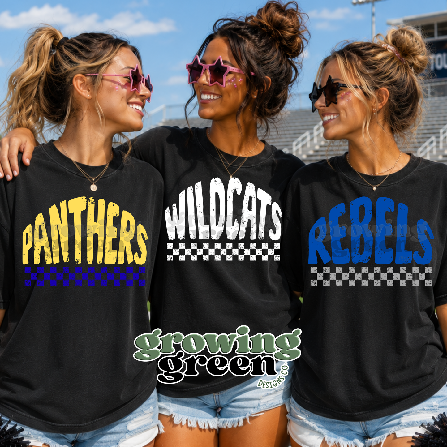 Checkered- ANY MASCOT
