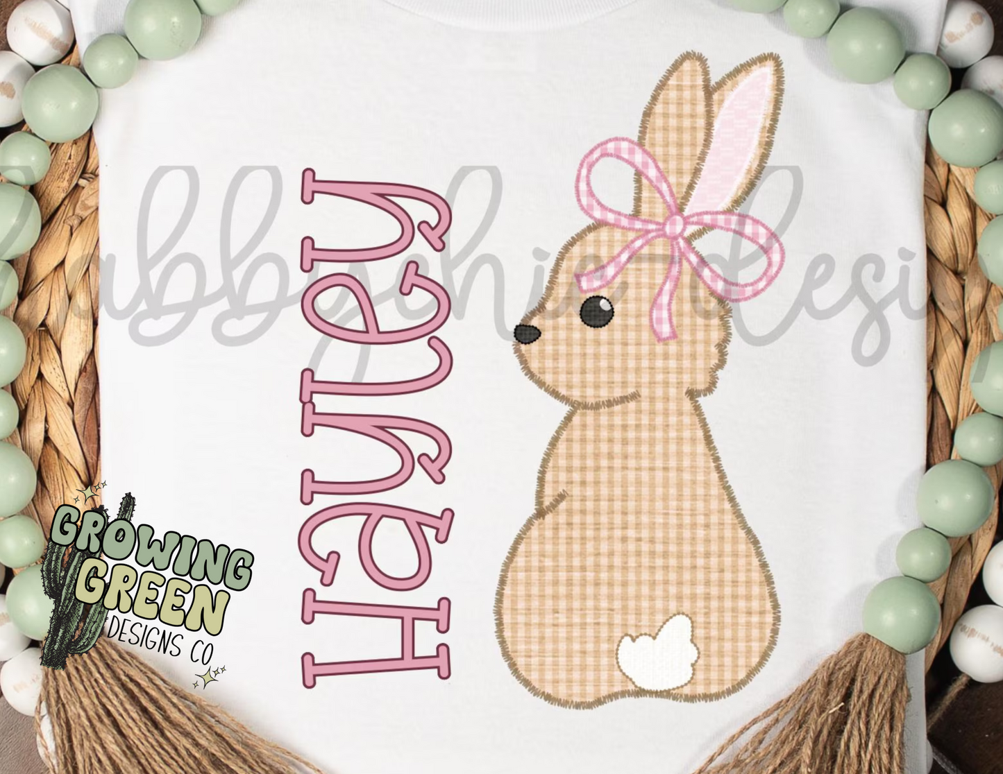 Personalized Bunny Pink