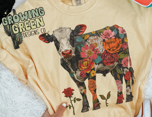 Floral Cow
