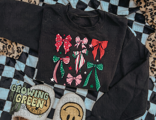 Christmas bow collage