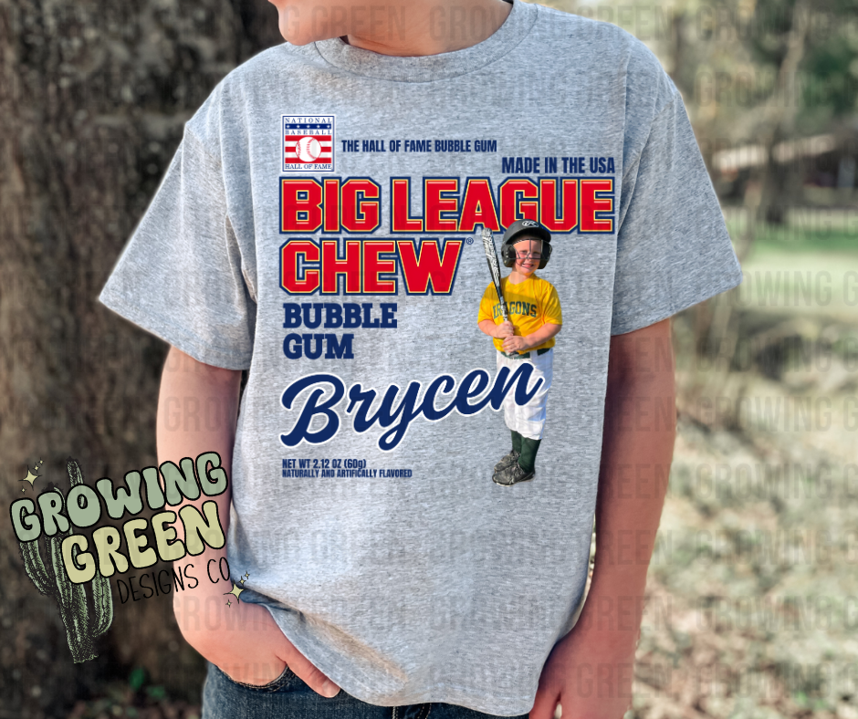 Big League Chew Baseball Photo Custom