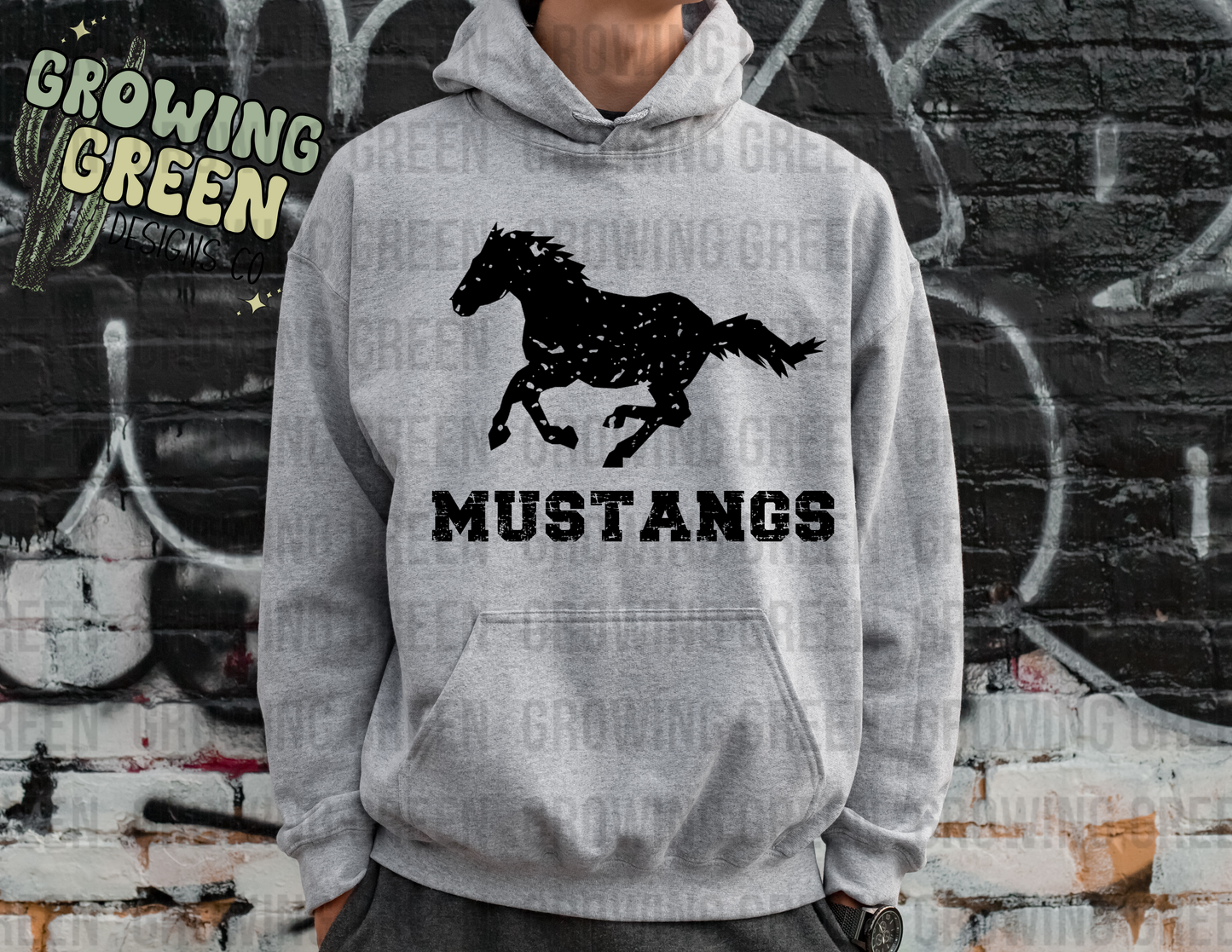 Distressed Spirit Hoodie - ANY MASCOT