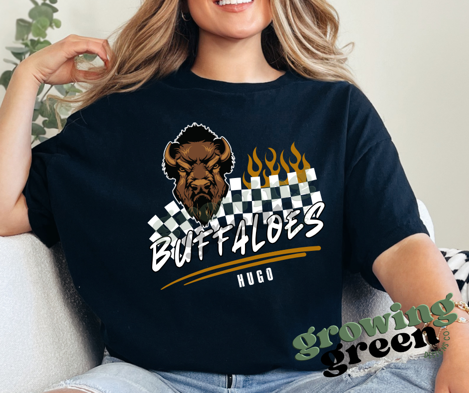 Spirit Checkered Flame - ANY MASCOT