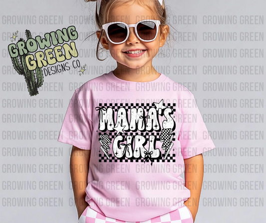 Mamas Girl Black and White Bow Rocker