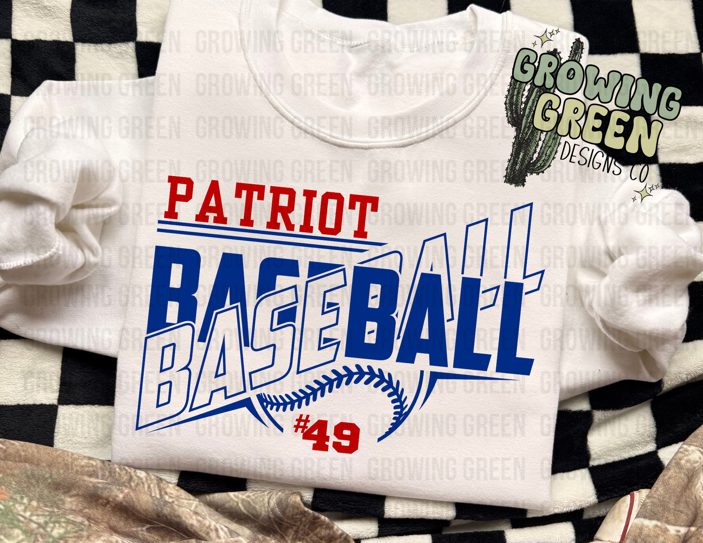 Baseball Blocked - ANY SCHOOL/MASCOT