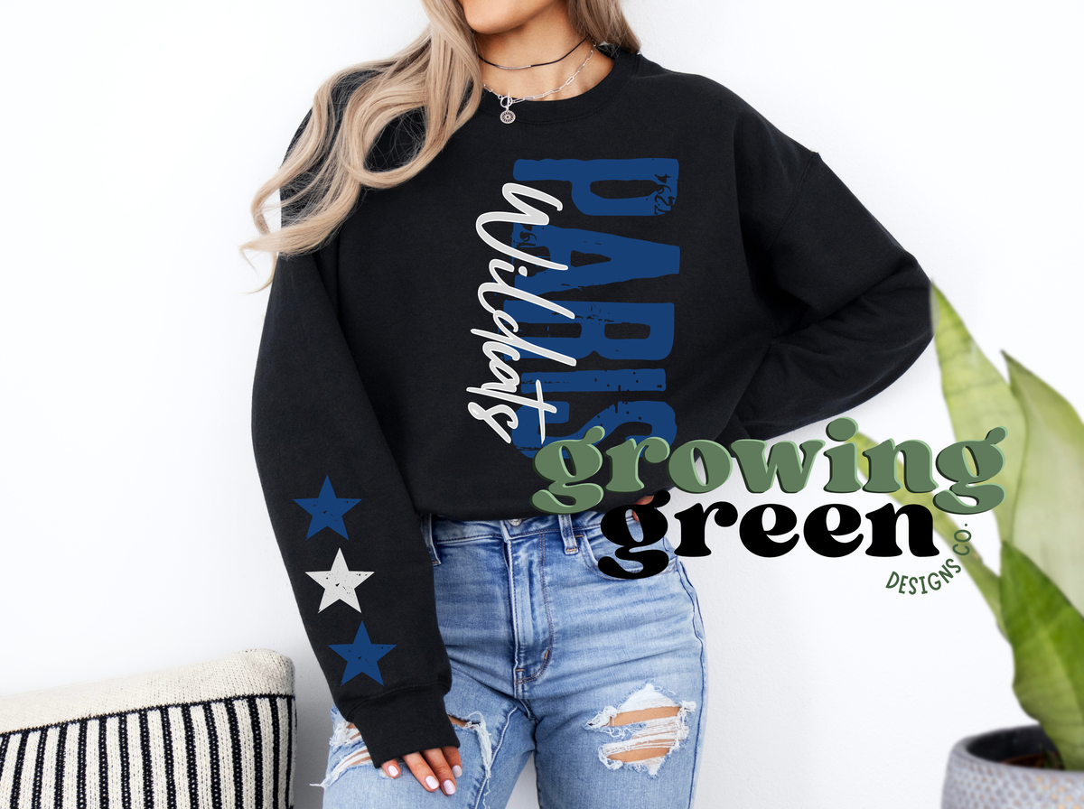 Spirit Distressed Vertical Sweatshirt - CUSTOM